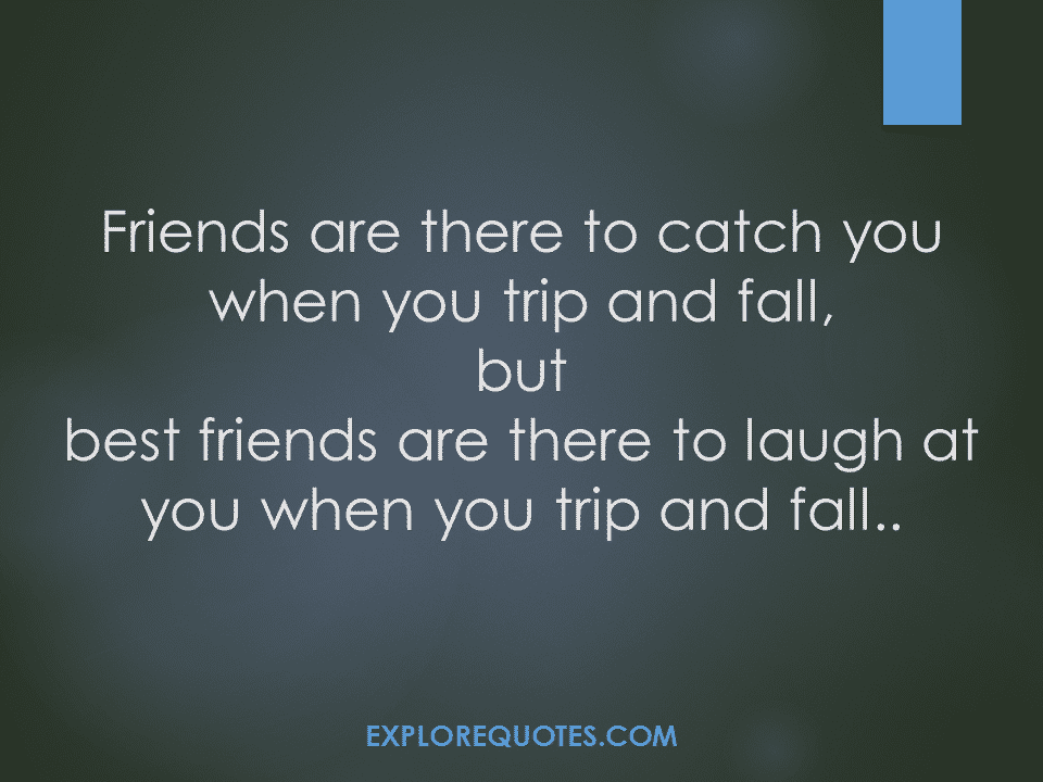 Friends are there to catch you - Friendship Quotes