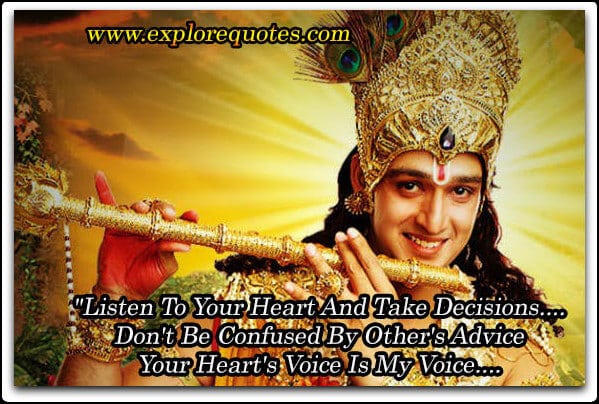 God Quotes - Listen To Your Heart And Take Decisions