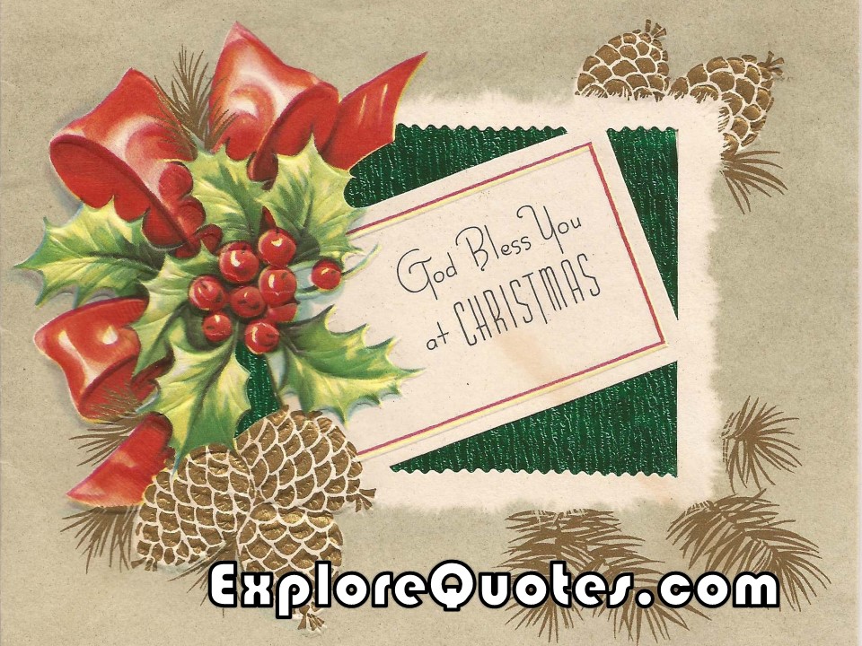 Christmas Quotes For Cards - God Bless You