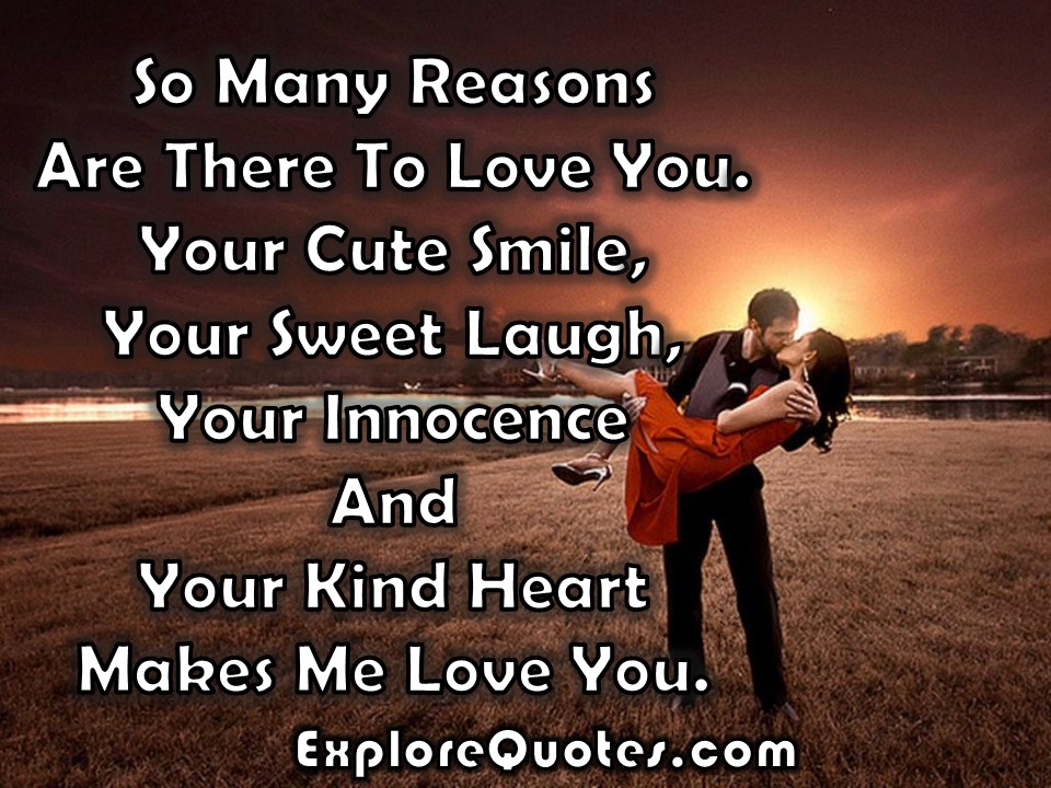 Love Picture SMS - So Many Reasons Are There To Love You